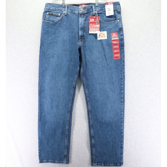 Lee Other - Lee Jeans Mens 42x32‎ Dylan Regular Straight Leg 5-Pocket Premium Denim Blue NWT